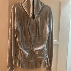 Pretty Icy light pale blue zip up cardigan